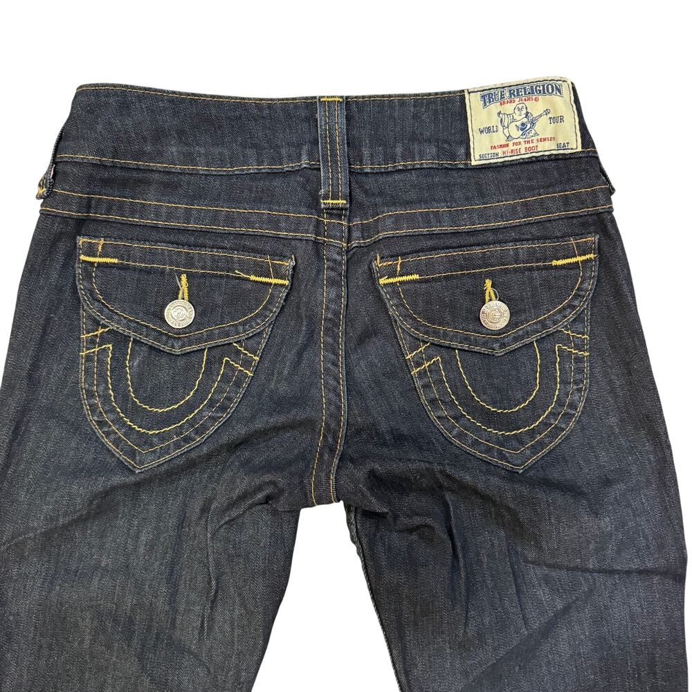 True Religion Section Jeans Women 26 Bootcut Dark Wash Made USA GUC